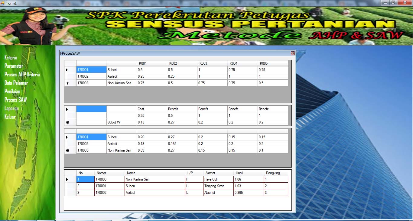 Contoh Kasus Perhitungan Manual Metode Analitical