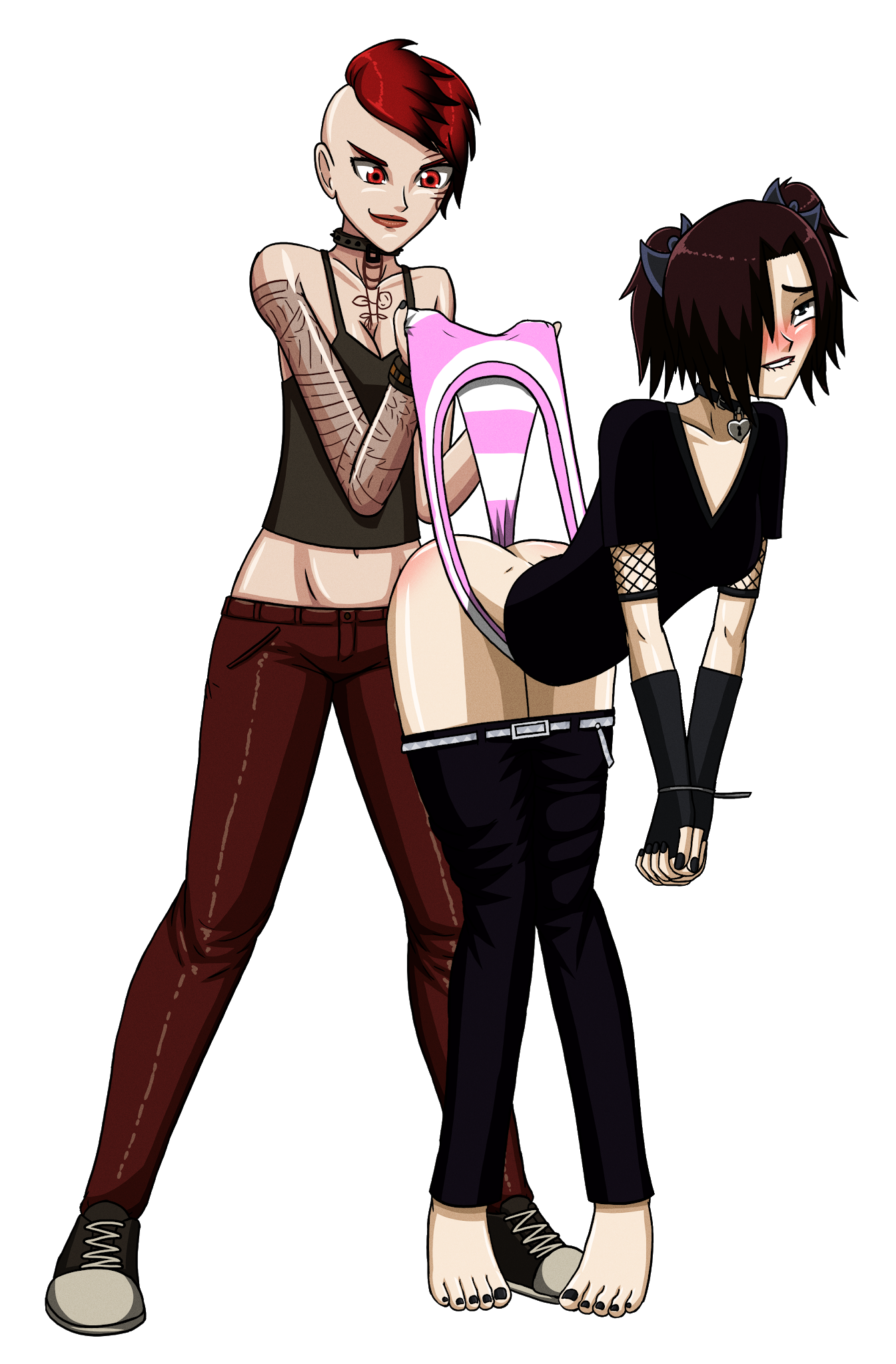 I'm on fairly often so I... Daniela giving Luna a wedgie... again :P. 