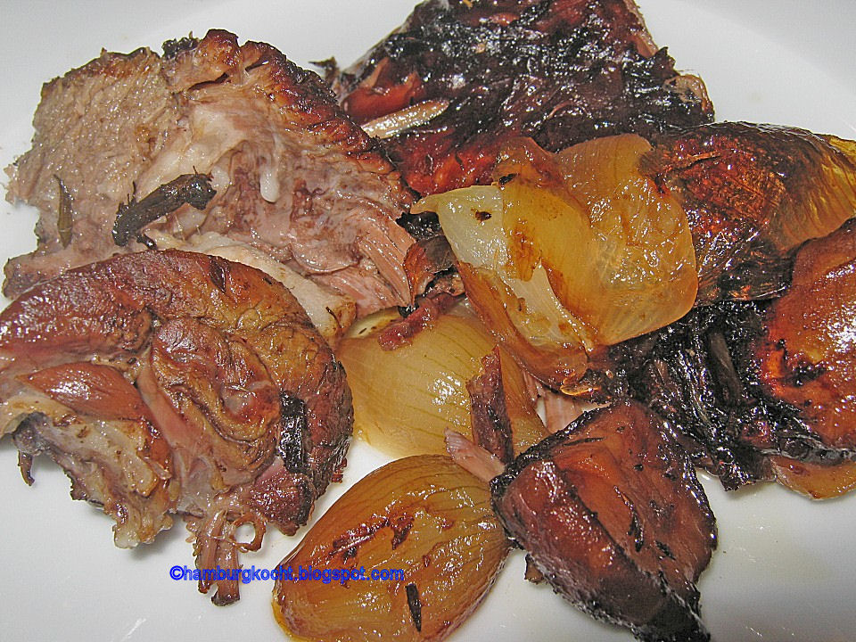 Hamburg kocht!: Geschmorte Lammkeule mit Topinambur und Pontack-Sauce Hamburg kocht!: Geschmorte Lammkeule mit Topinambur und Pontack-Sauce