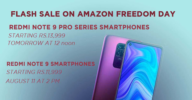 Flash sale on top Redmi smartphones on Amazon Freedom Day