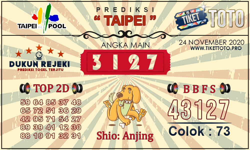 Prediksi Togel TAIPEI TIKETTOTO 24 NOVEMBER 2020