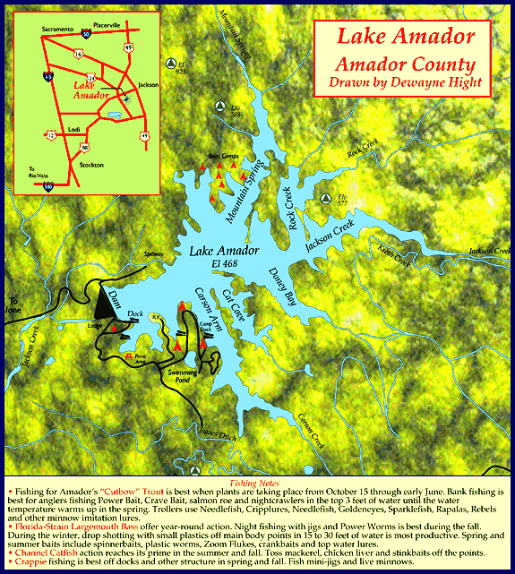 Wes' Travels to California Lakes Lake Amador Amador County, California
