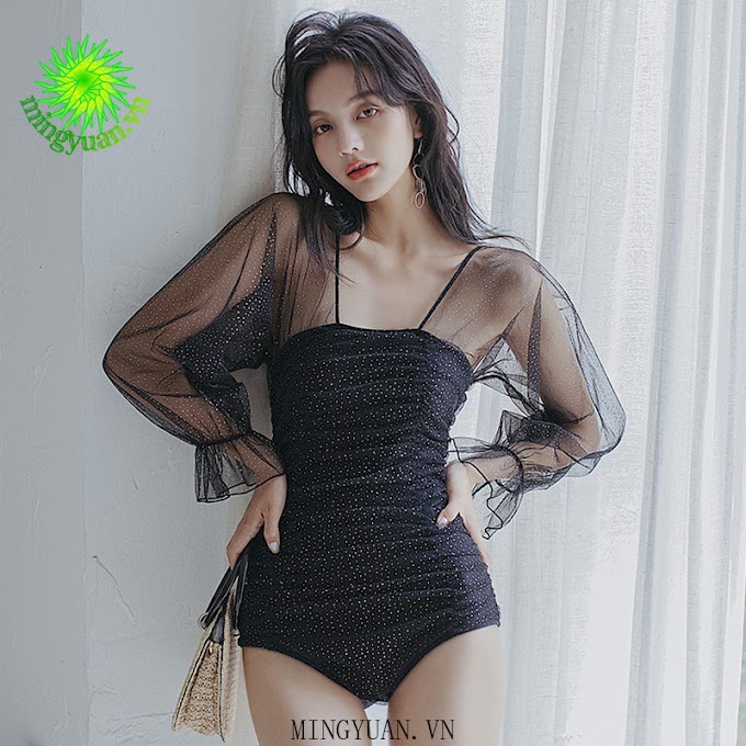 ( Mingyuan ) The new conservative one-piece cover belly slimming strappy swimsuit
