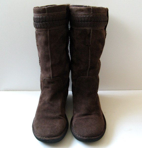 BORN BROWN SUEDE LEATHER BOOTS WOMENS SIZE 8