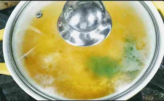 Cover and boiling ingredients for immunity boost drink kadha recipe