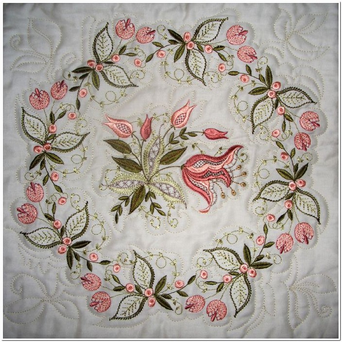 10 Contoh Gambar Motif Bordir Taplak Meja Cantik Terbaru