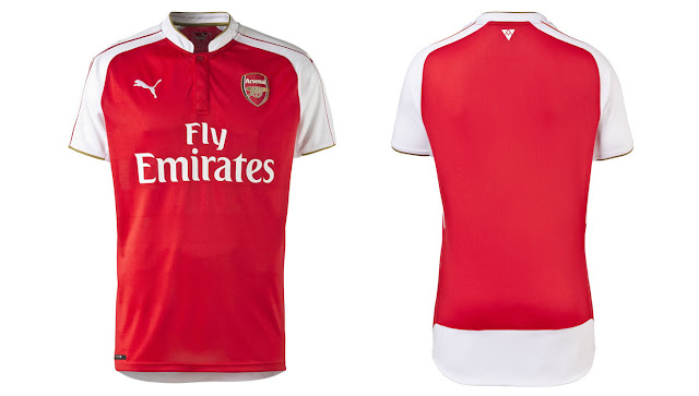 2015/16 Arsenal Home Jersey - available on www.prosoccer.co.za
