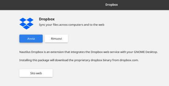 Dropbox istallazione Ubuntu Studio