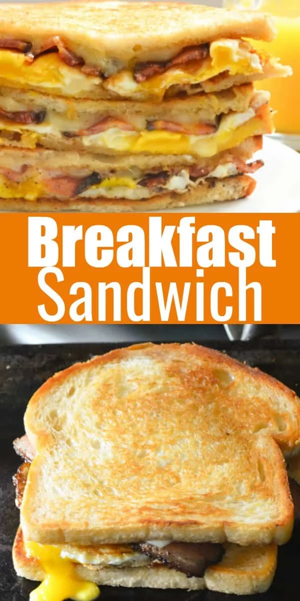 Bacon and Egg Grilled Breakfast Sandwich recipe is a favorite grab and go breakfast from Serena Bakes Simply From Scratch.