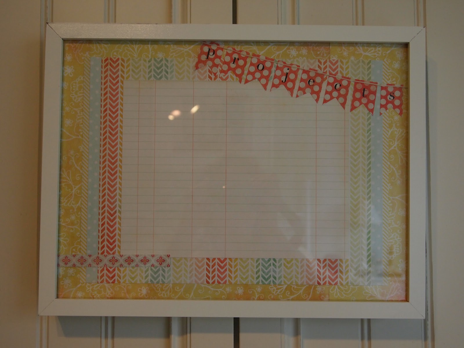 Craft Room Confidential Dry Erase Project Board