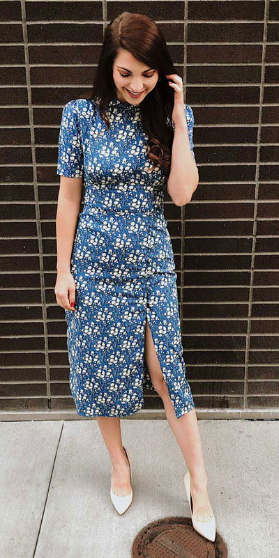 Do you like comfortable & cozy dress outfits? See these 29 Best Casual Dressy Outfits to Look Fantastic. Women's Style + Fashion via higiggle.com | Floral Midi Dress | #fashion #dress #casualoutfits #mididress