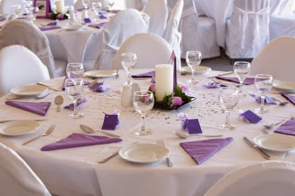 Purple And White Wedding Decorations