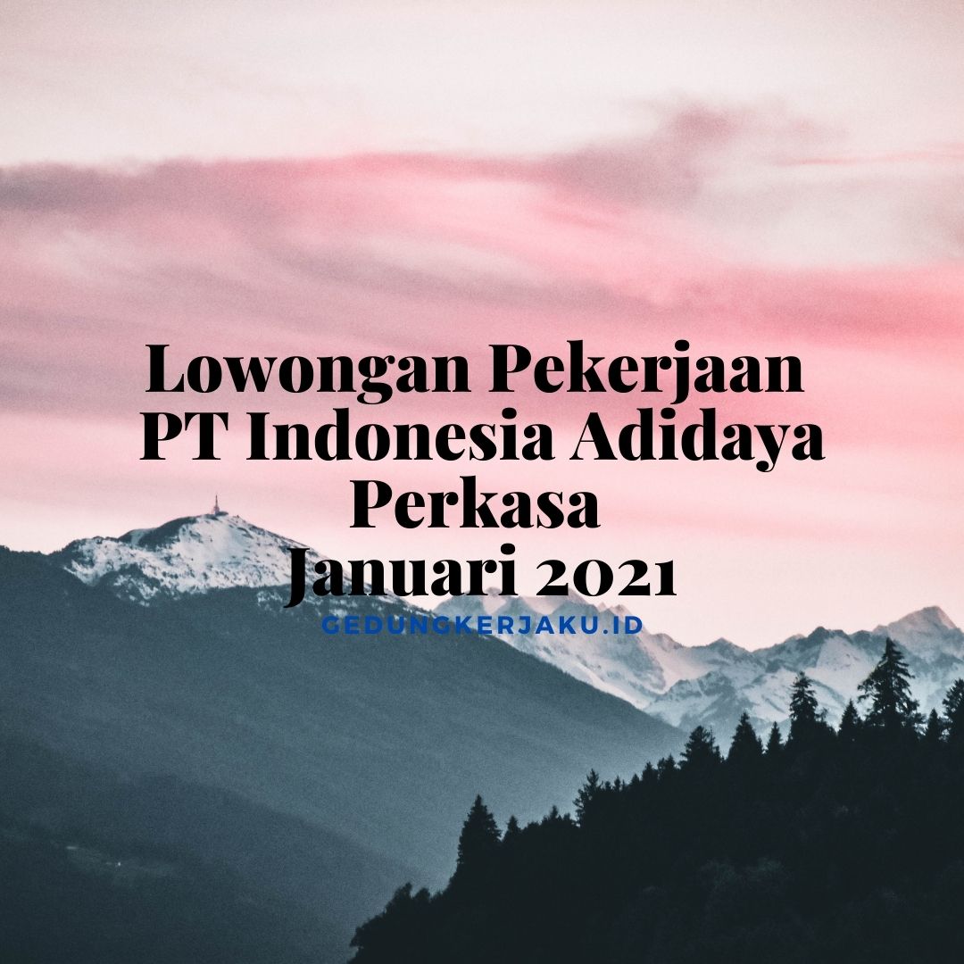 Lowongan Pekerjaan PT Indonesia Adidaya Perkasa Januari 2021