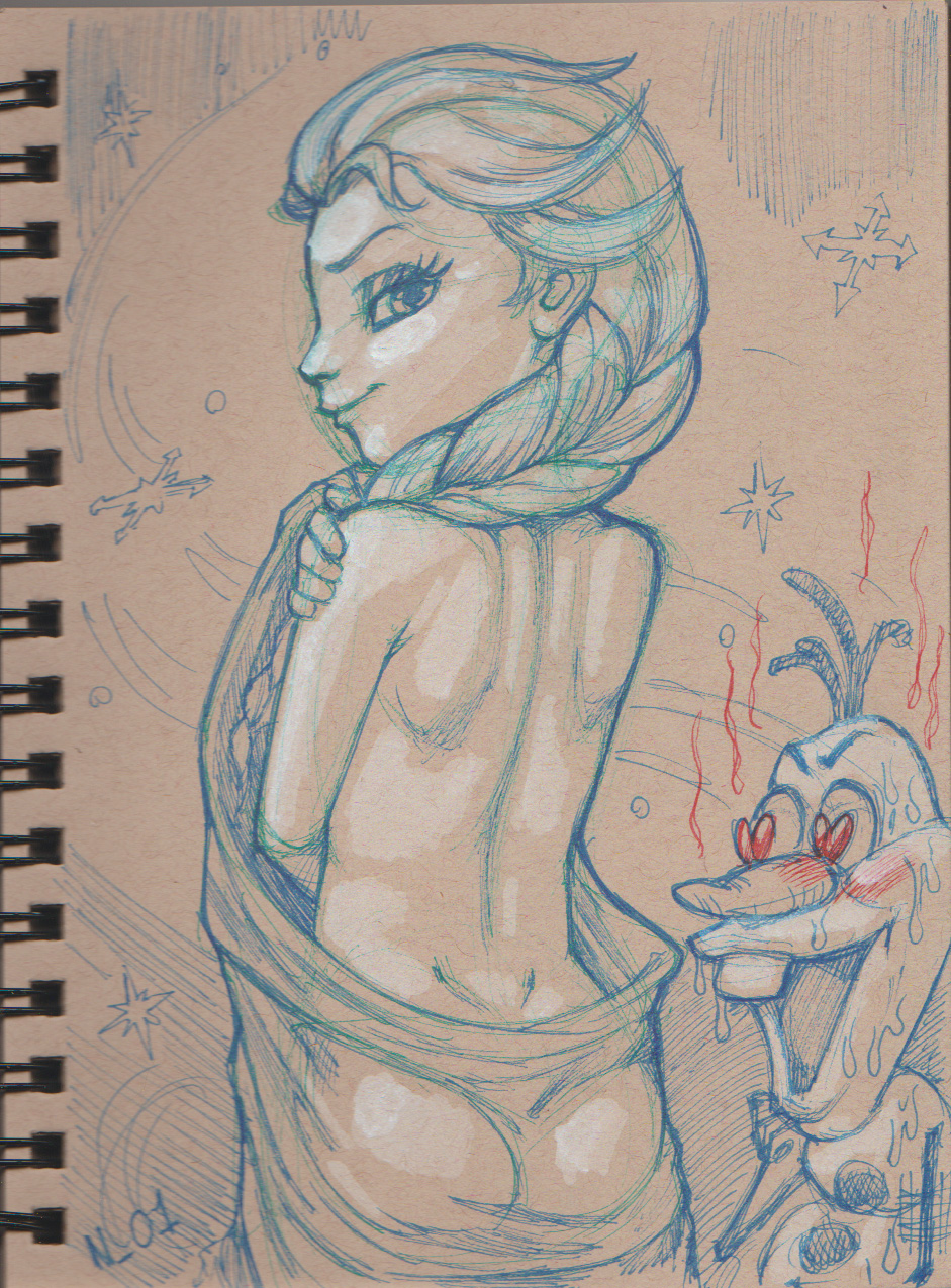 A young girl shivering as if frozen in place her eyes wide with curiosity