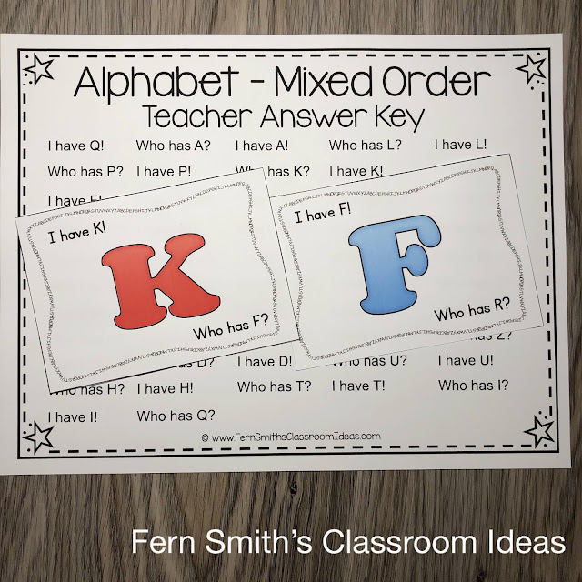 Grab This Alphabet I Have, Who Has? Card Game Resource For Your Classroom Today!