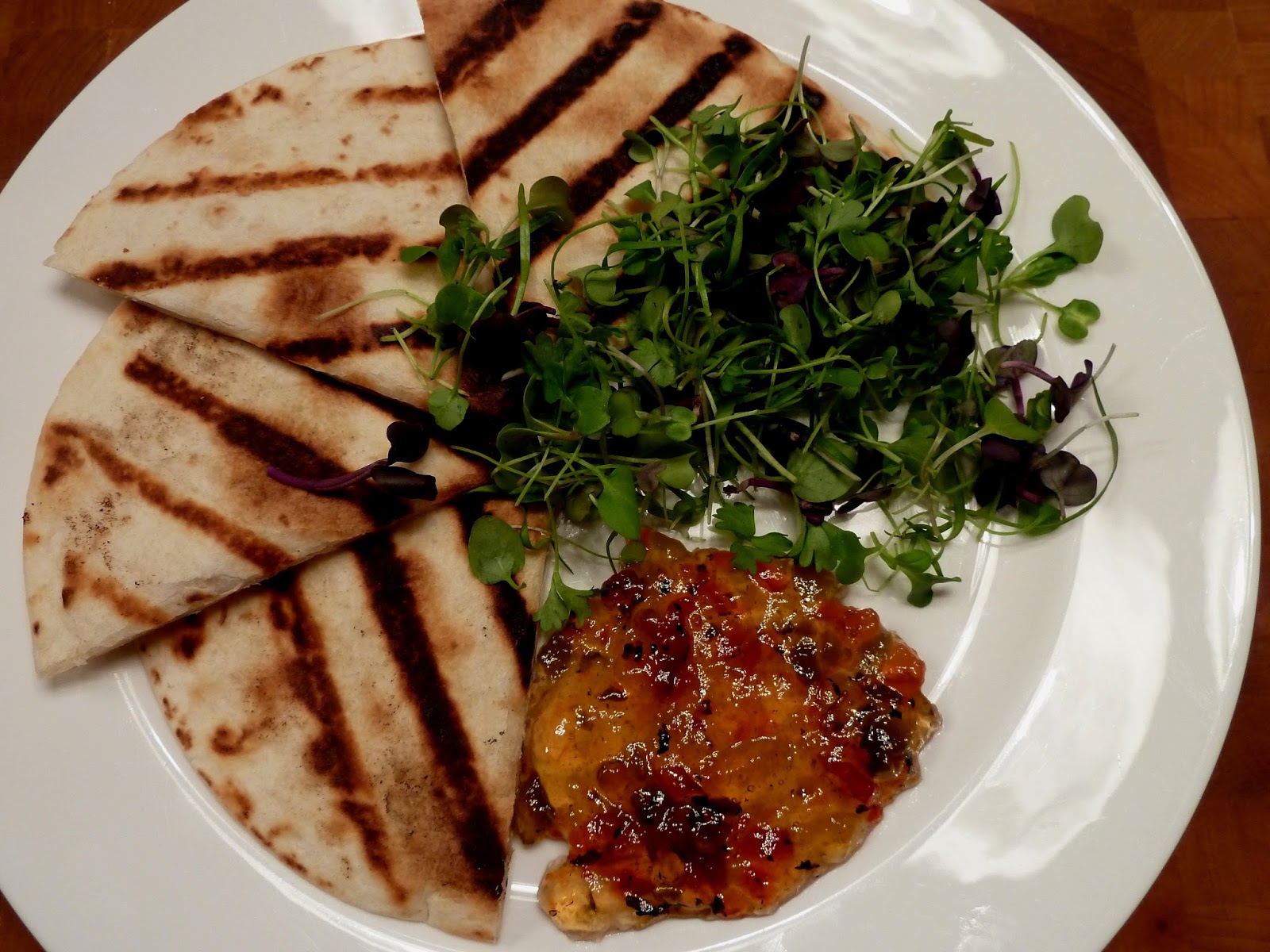 Cracked Pepper Manchego Cheese Quesadilla with Pepper Jam