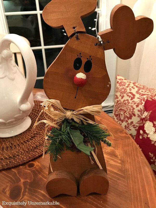 Wooden Christmas Reindeer Tabletop Wooden Christmas Reindeer
