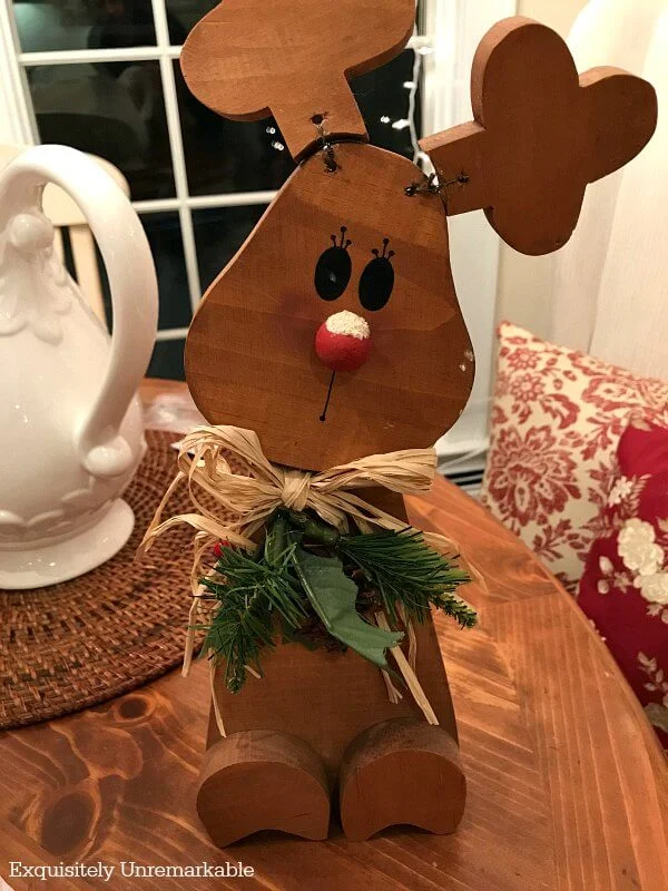 Tabletop Wooden Christmas Reindeer