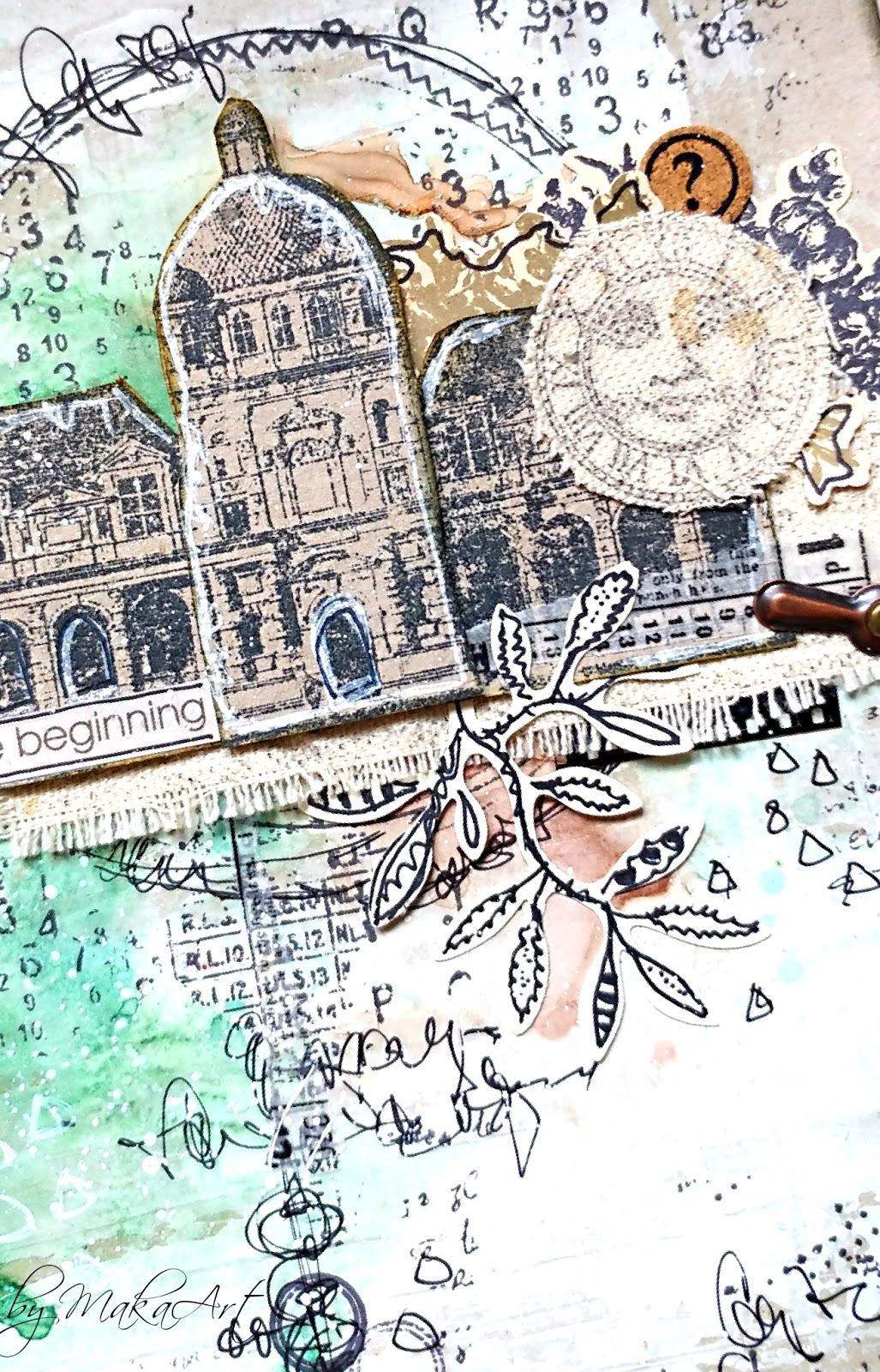 My journey through the Scrapbookworld... *Art Journal Challenge Nr. 8 Kraft Paper*