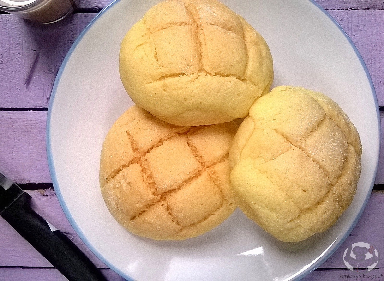 RESEPI MELON BREAD JAPANESE SWEET BUN Buns Lover