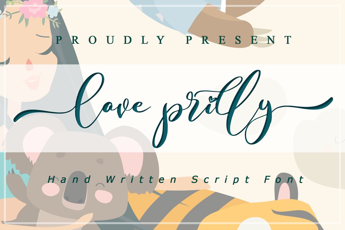 Love Prilly Font - Free Script Handwritten Typeface
