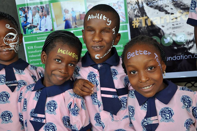 Blind Children smiling