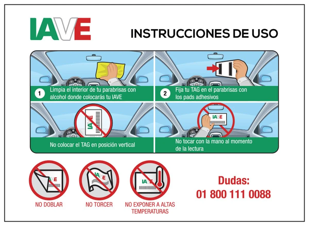 Tag IAVE Tarjeta para pago en autopistas