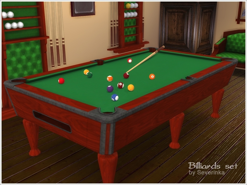 Sims 4 CC's The Best Billiards set by Severinka