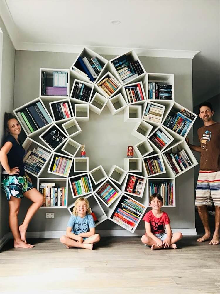 Couple Builds An Amazing DIY Bookshelf That We Want In Our House Right Now
