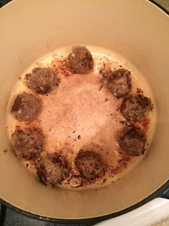 browned meatballs