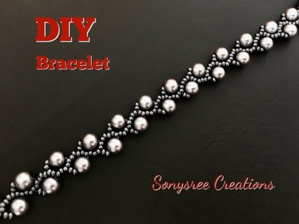 3 Easy and Elegant Beaded Pearl Bracelet Tutorials by Sonysree ...