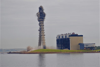 Demolition of Cockenzie Power Station chimneys in 2015.  Photo by Kevin Nosferatu for the Skulferatu Project