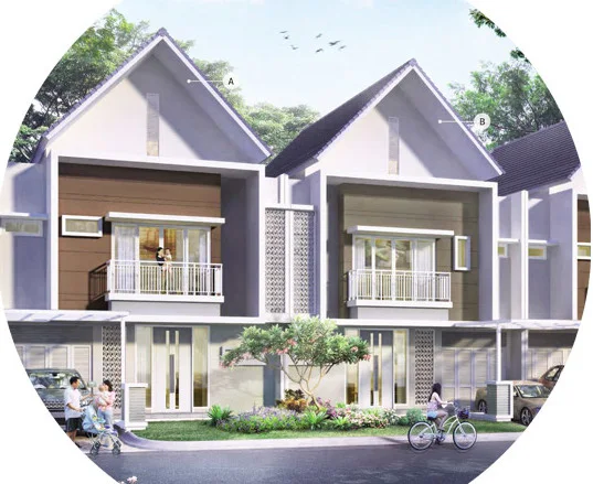 Lingkar Warna Denah Rumah Minimalis Ukuran 9x16 Meter 2 Kamar