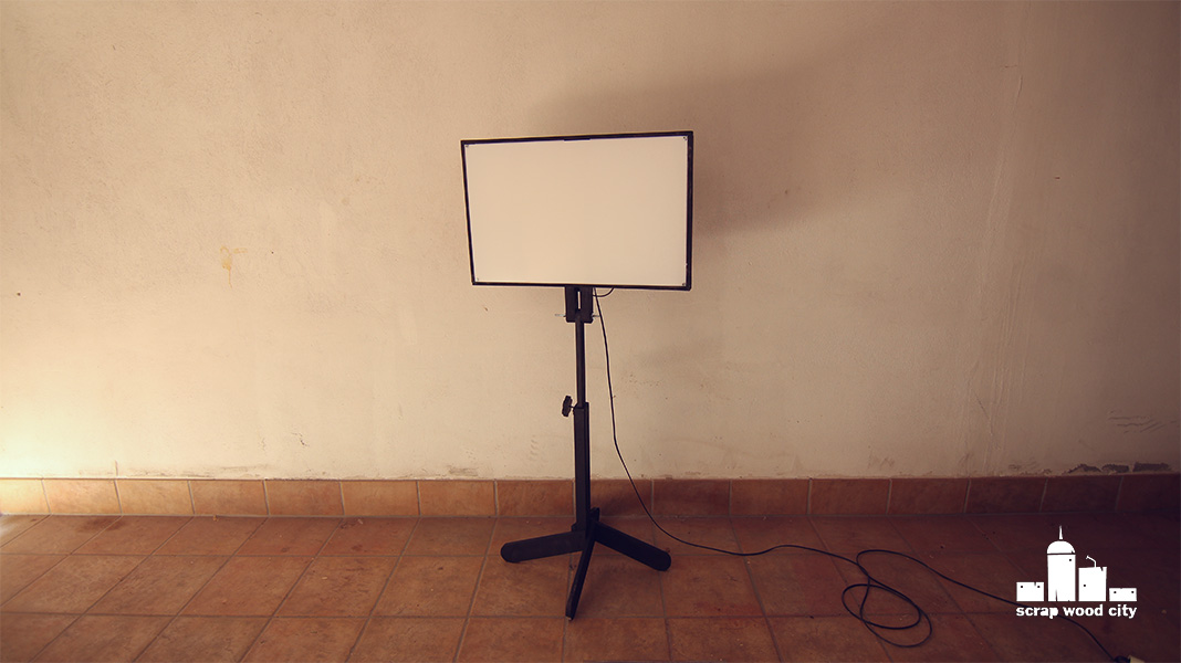 scrap wood city How to make a floor standing DIY video light with LED