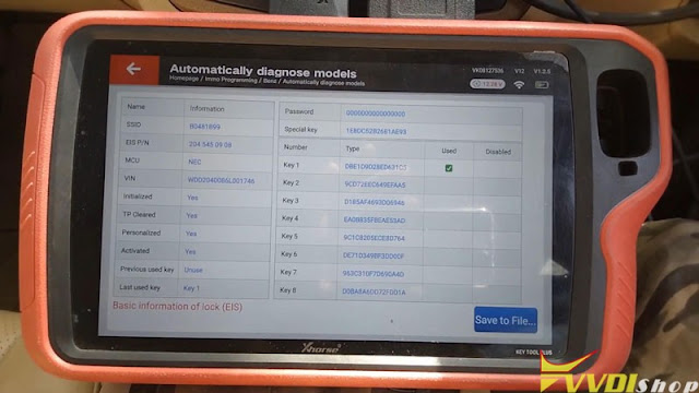 xhorse  vvdi key tool plus benz w204 2007 add key 6