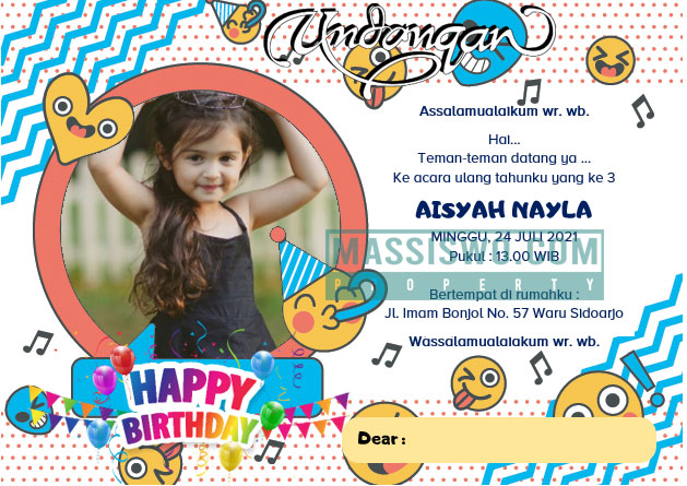 Download contoh blangko undangan ulang tahun anak2 - oramapna