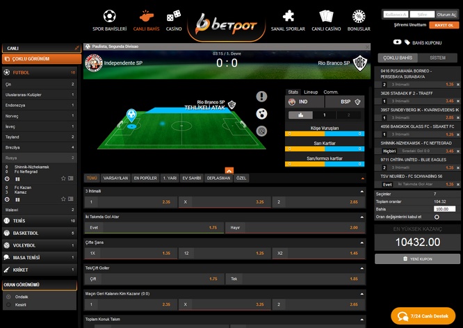 Betpot Live Bets