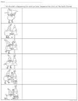 Free Sequence Writing about Santa Gnome getting ready for Christmas