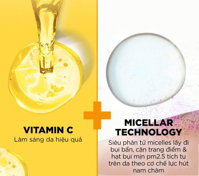 Nước tẩy trang Garnier Micellar Cleansing Water Vitamin C