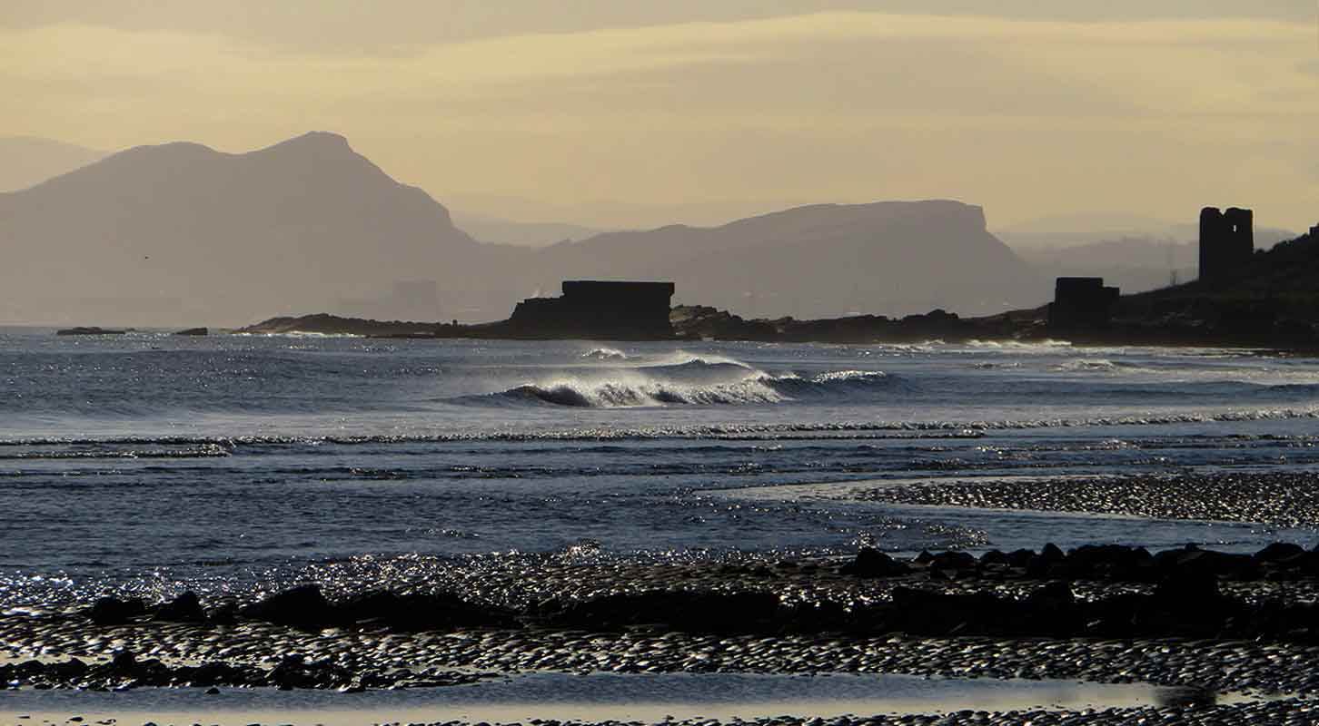 Alex and Bob`s Blue Sky Scotland Fife Coastal Path. Kirkcaldy to