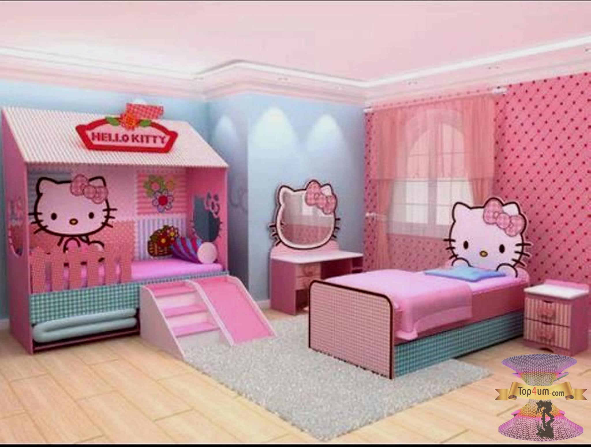 اروع تصاميم وأشكال غرف اطفال هيلو كيتي كامله للبنات 2021 اروع تصاميم وأشكال غرف اطفال هيلو كيتي كامله للبنات 2021
