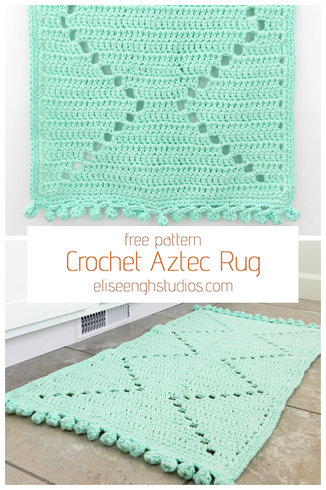 Crochet Aztec Rug: free crochet pattern by Elise Engh Studios