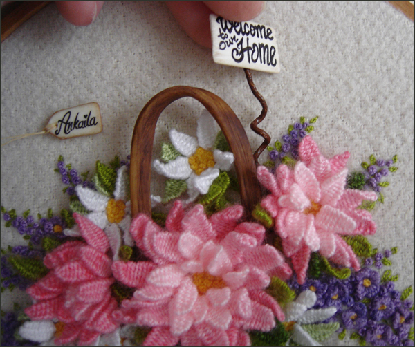 Ankaila hand embroidery  flower basket