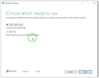 Windows 10 Choose Media Installation