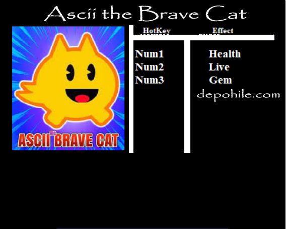 Ascii the Brave Cat PC Oyunu Can, Para +3 Trainer Hilesi İndir