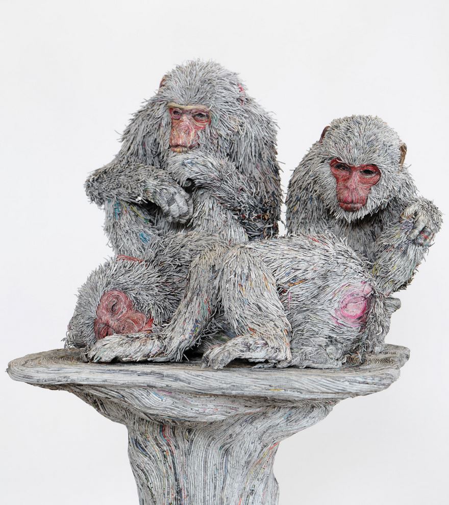 Japanese Artist Tightly Rolls Newspaper To Create Incredibly Realistic Animal Sculptures (11 Pics) Japanese Artist Tightly Rolls Newspaper To Create Incredibly Realistic Animal Sculptures (11 Pics)