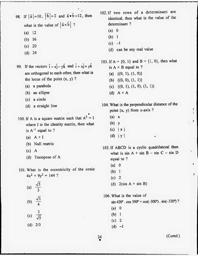 Paper1 Qestion 5 And Full Answer Grade9 / Year 9 Maths Tests And