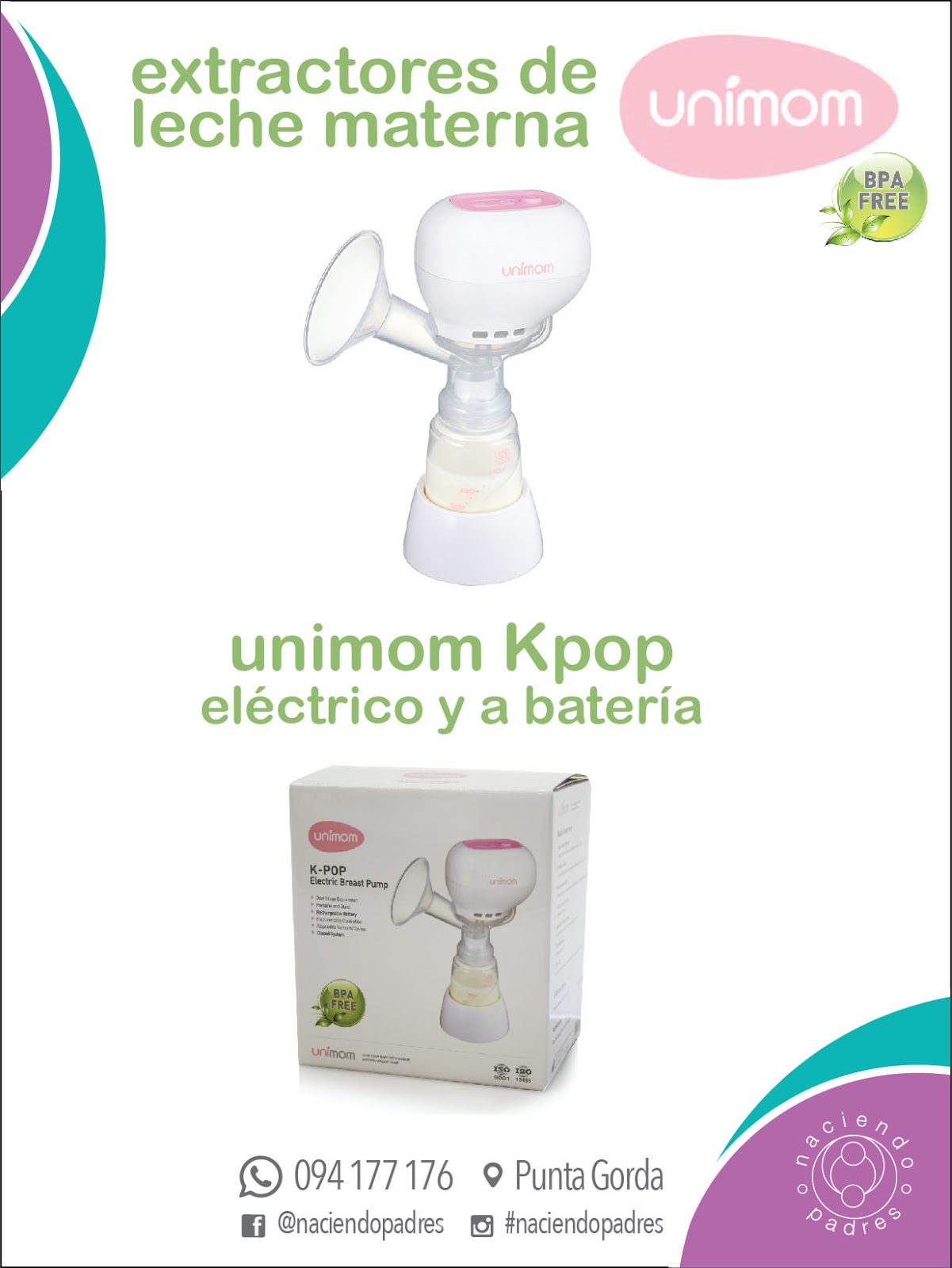 UNIMOM Extractor de Leche Eléctrico K-Pop Unimom