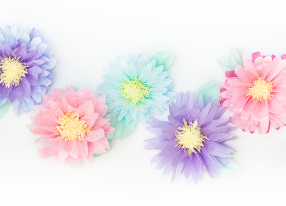 diy tissue flowers