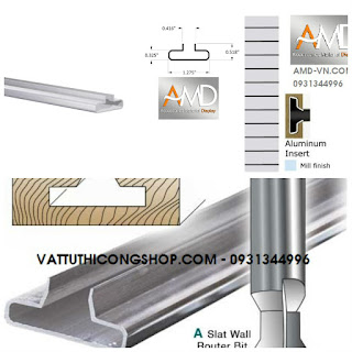 Rãnh Nhôm Chữ T Cài Tấm Gỗ Slatwall, Móc Treo Phụ Kiện Điện Thoại - 1